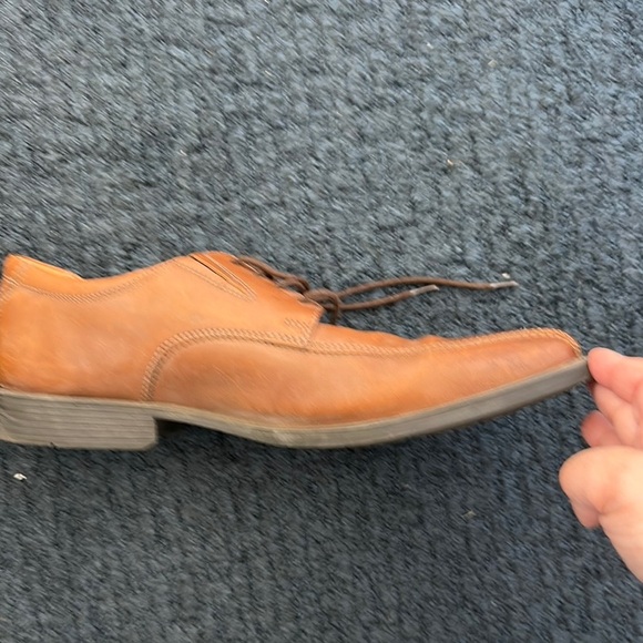 Clark’s Men’s Tan Leather Oxfords size 12 - Picture 3 of 6
